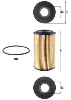 MAHLE OX153/D1 Yağ Filtresi resmi