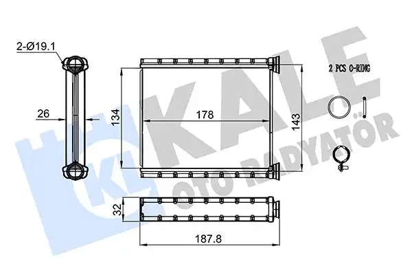 KALE 357290 Kalorifer Radyatörü 271156379R resmi