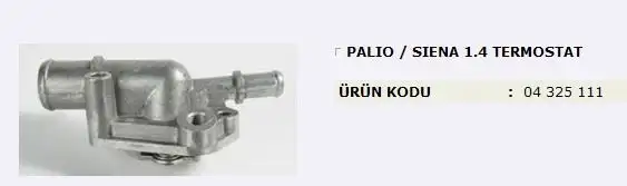 MITA 04325111 Termostat 7725918 resmi