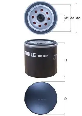 MAHLE OC1051 Yağ Filtresi resmi