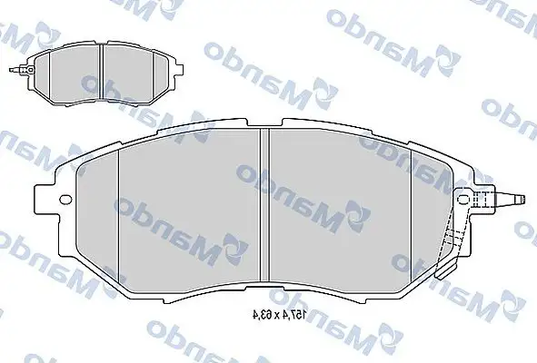 MANDO MBF015824 Ön Fren Balatası resmi