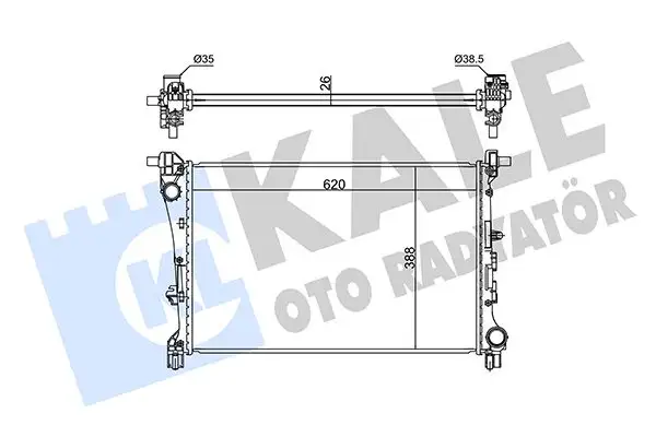 KALE 347290 Radyatör 52052630 resmi