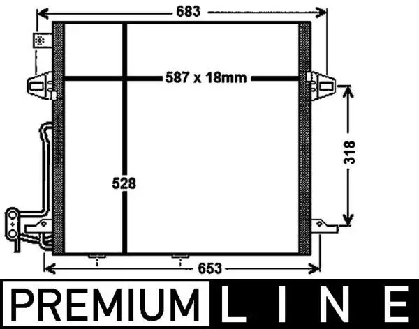 MAHLE AC756000P Klima Radyatörü A2515000054 resmi