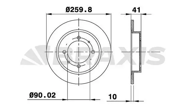 BRAXIS AE0208 Arka Fren Diski MR249356 resmi