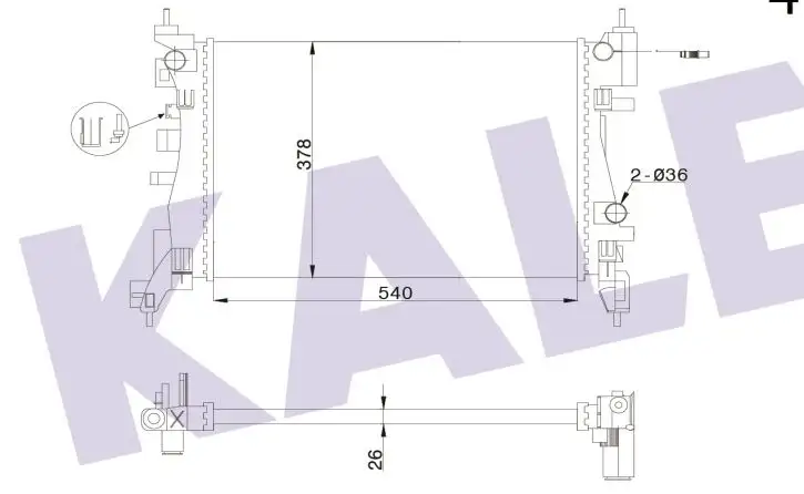 KALE 2501082AL Radyatör resmi