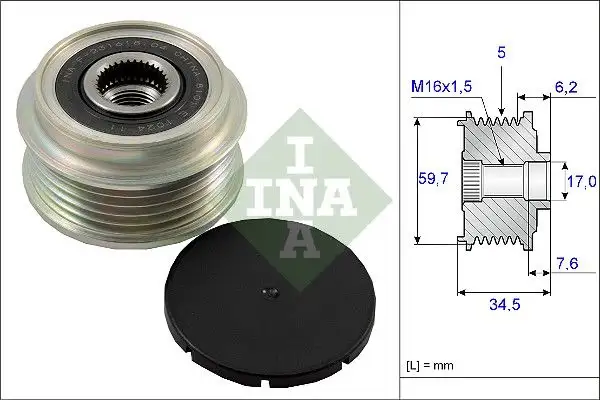 INA 535003410 Alternatör Kasnağı resmi