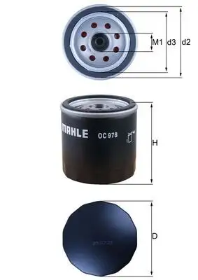 MAHLE OC978 Yağ Filtresi resmi