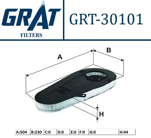 GRAT 30101 Hava Filtresi 13717800151 resmi