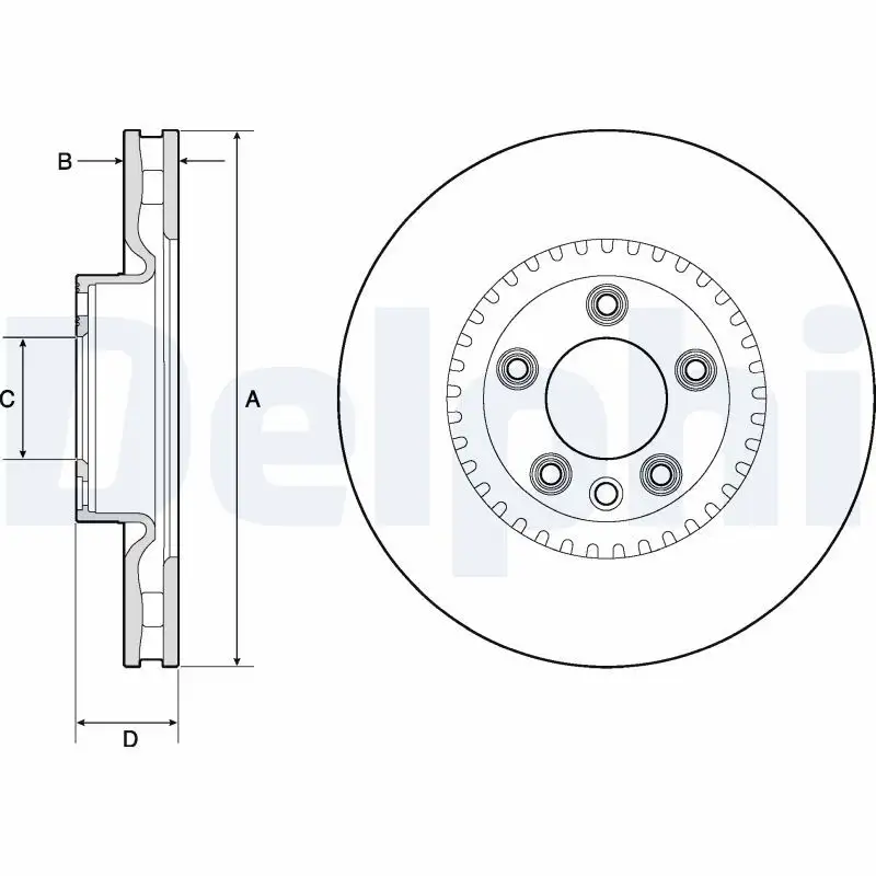 DELPHI BG9168C Ön Fren Diski 95535140300 resmi