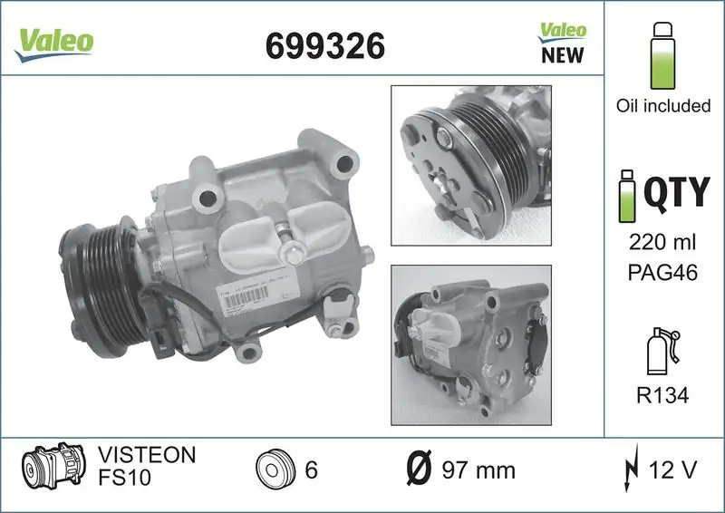 VALEO 699326 Klima Kompresörü resmi