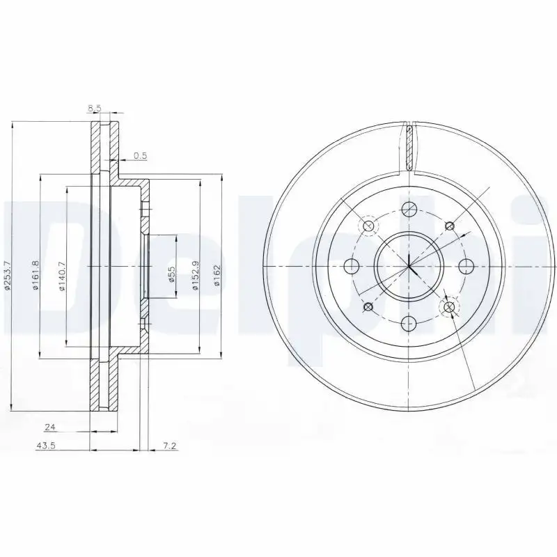 DELPHI BG4019 Ön Fren Diski 51712FD300 resmi