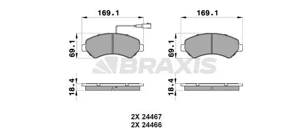 BRAXIS AB0111 Ön Fren Balatası resmi