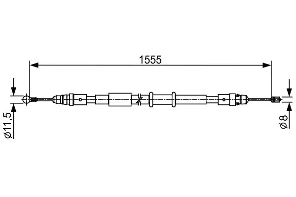 BOSCH 1987482552 El Fren Halatı (Arka) 364006372R resmi