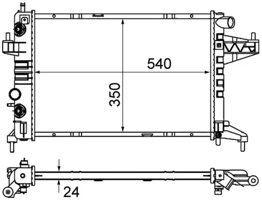 MAHLE CR390000S Radyatör 1300239 resmi