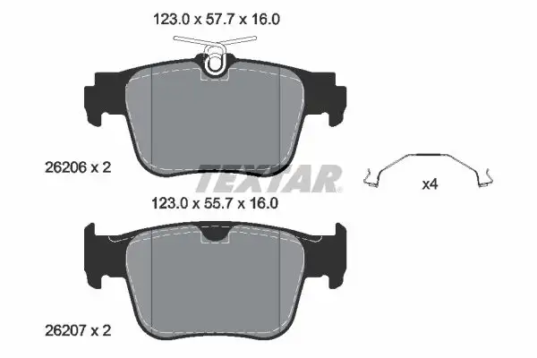 TEXTAR 2620601 Arka Fren Balatası resmi