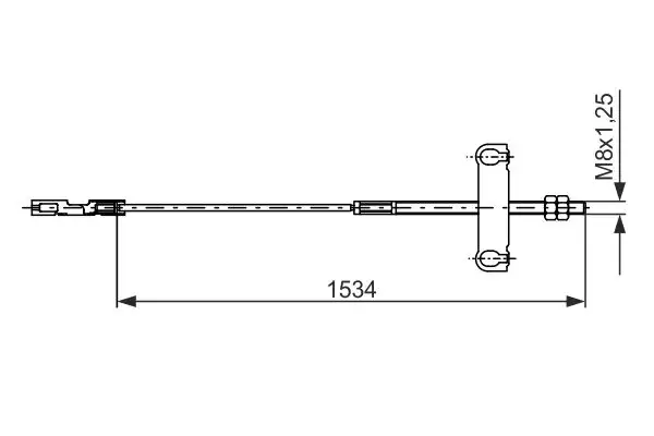BOSCH 1987482195 El Fren Halatı (Ön) 4060872 resmi