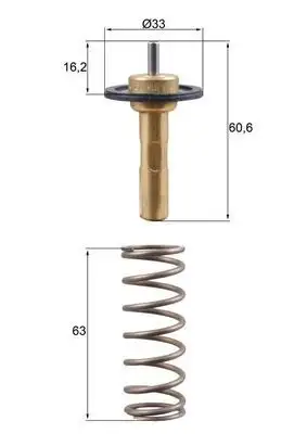 MAHLE TX31190D Termostat 31293556 resmi