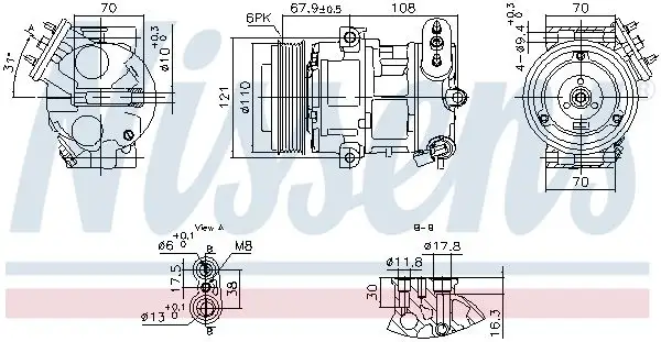 NISSENS 890663 Klima Kompresörü resmi