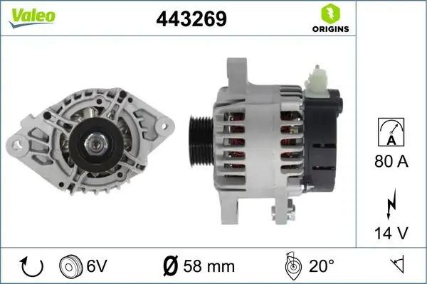 VALEO 443269 Şarj Dinamosu resmi