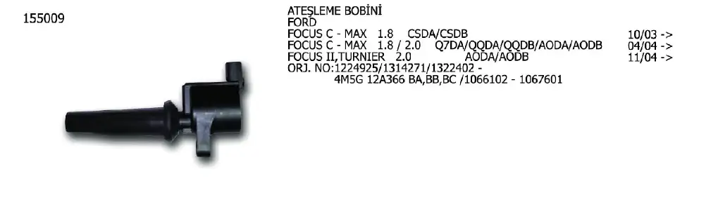 ÜNÜVAR 155009-2 Bobin resmi