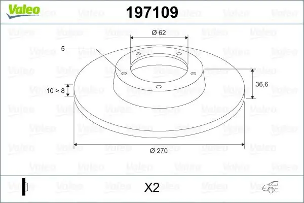 VALEO 197109 Arka Fren Diski 4243112280 resmi