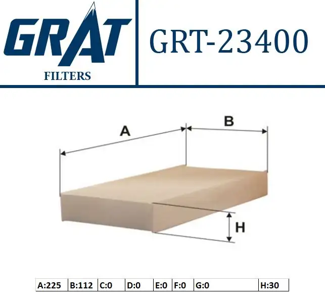 GRAT 23400 Polen Filtresi 80292S6DG01 resmi