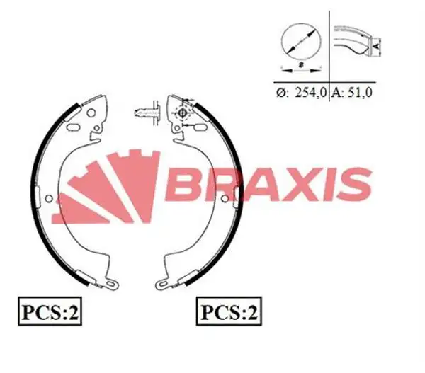 BRAXIS AC0022 Arka Fren Balatası resmi