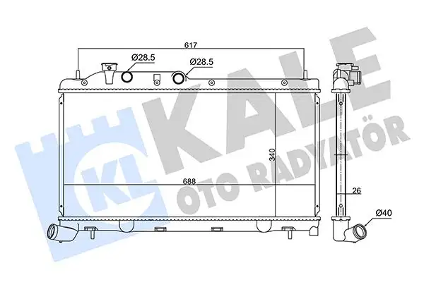 KALE 355755 Radyatör 45119AG080 resmi