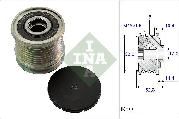 INA 535011110 Alternatör Kasnağı A6421540302 resmi
