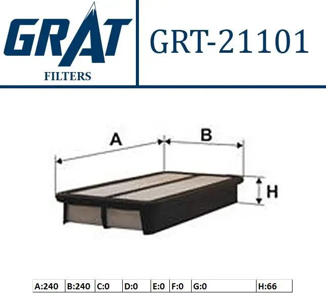 GRAT 21101 Hava Filtresi 8973692930 resmi