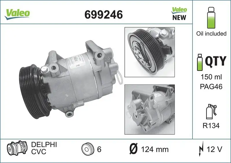 VALEO 699246 Klima Kompresörü resmi