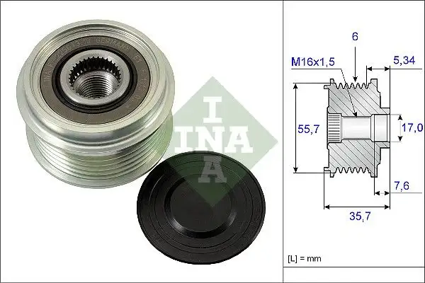 INA 535007710 Alternatör Kasnağı resmi