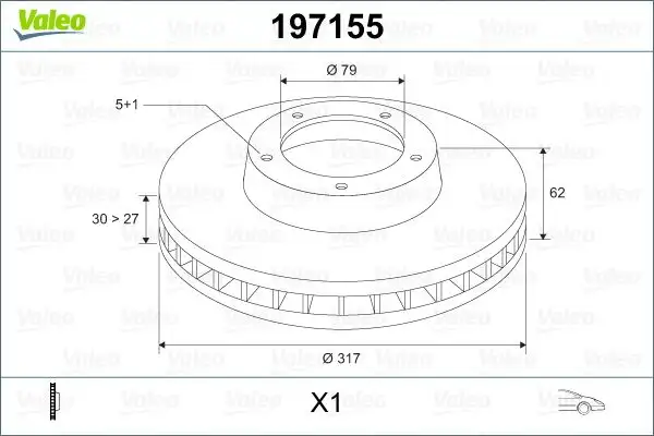 VALEO 197155 Ön Fren Diski resmi