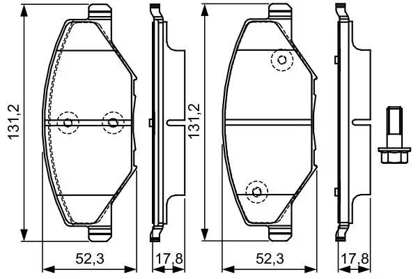 BOSCH 0986TB3220 Ön Fren Balatası 6RU698151A resmi