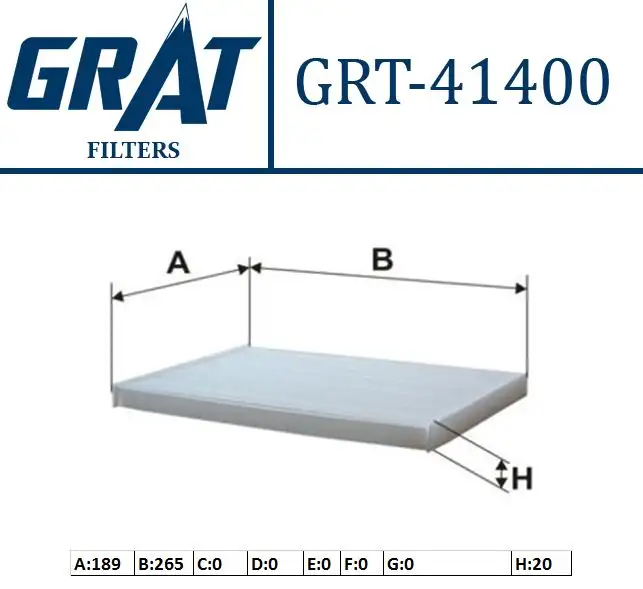 GRAT 41400 Polen Filtresi 27277EN000 resmi