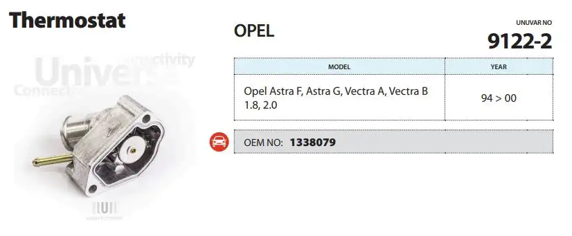 ÜNÜVAR 9122-2 Termostat 1338079 resmi