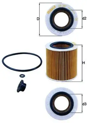 MAHLE OX387D1 Yağ Filtresi 11427953125 resmi