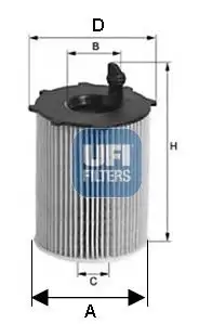 UFI 25.128.00 Yağ Filtresi 55224598 resmi