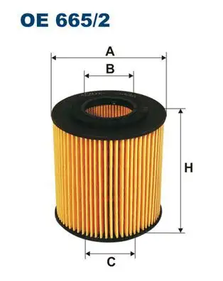 FILTRON OE665/2 Yağ Filtresi L321143029A resmi