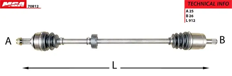 MGA 70812 Ön Aks (Sağ) 44305SNLT00 resmi