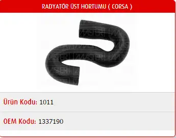 MASTER M1011 Radyatör Üst Hortumu 4399777 resmi