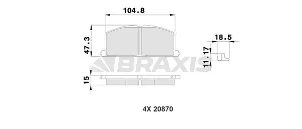 BRAXIS AB0215 Ön Fren Balatası resmi