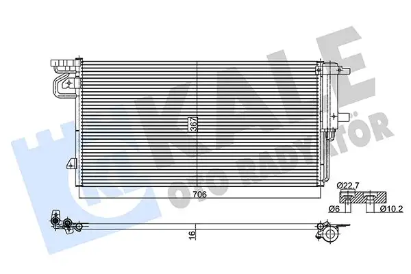 KALE 361295 Klima Radyatörü EJ7H19710AC resmi