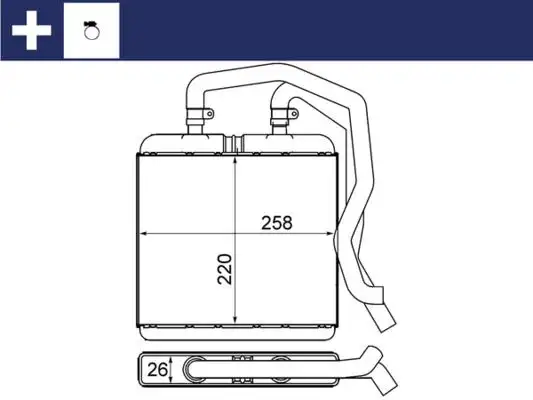 MAHLE AH12000S Kalorifer Radyatörü 500388092 resmi