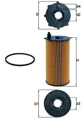 MAHLE OX354D Yağ Filtresi resmi