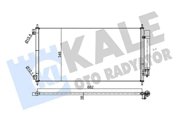 KALE 342955 Klima Radyatörü 80110TM0T01 resmi