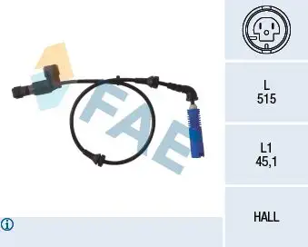 FAE 78014 ABS Hız Sensörü (Ön Sol) 34526792897 resmi