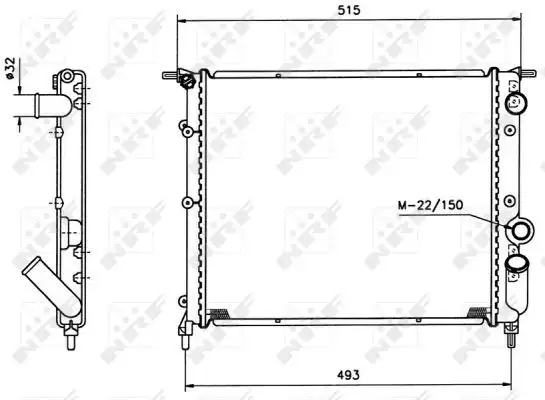 NRF 516259 Radyatör resmi