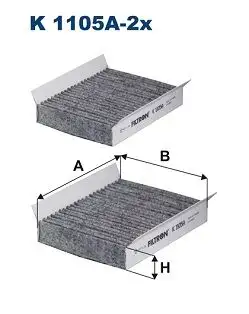 FILTRON K1105A-2X Polen Filtresi (Karbonlu) resmi