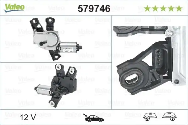 VALEO 579746 Silecek Motoru (Arka) 5N0955711A resmi
